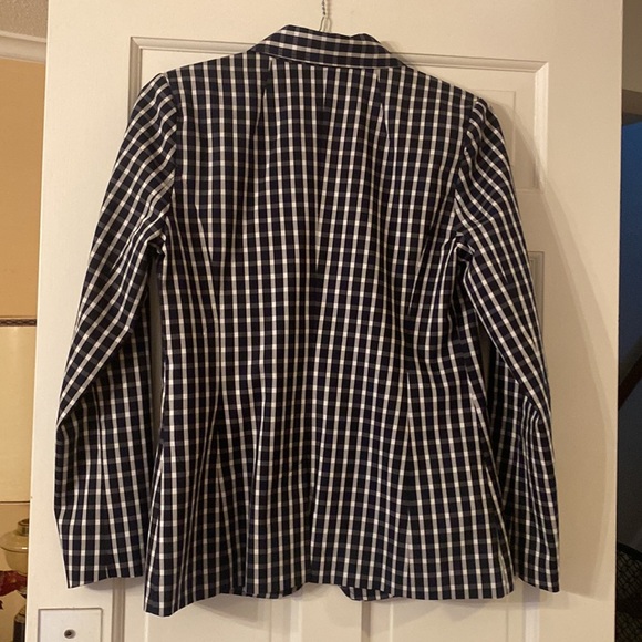 1901 blue and white gingham blazer. Size 10 - Picture 2 of 9